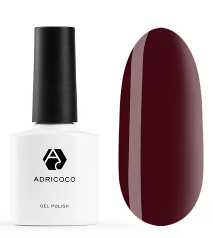 ADRICOCO, Цветной гель-лак №131 темно-вишневый, 8 мл