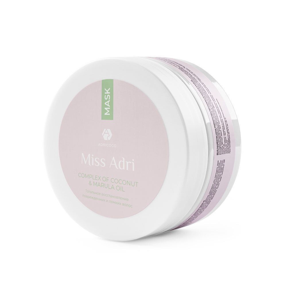 ADRICOCO, Вос. маска д/волос Miss Adri Complex of coconut & marula oil, 200 мл арт 185616