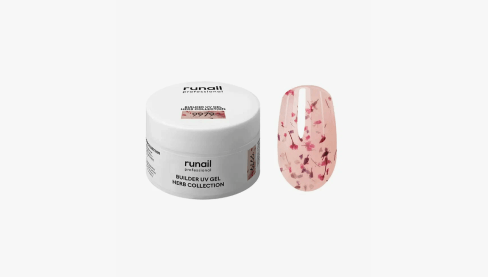 Runail, Моделирующий УФ-гель с сухоцветами BUILDER UV GEL HERB COLLECTION, 15г №9979