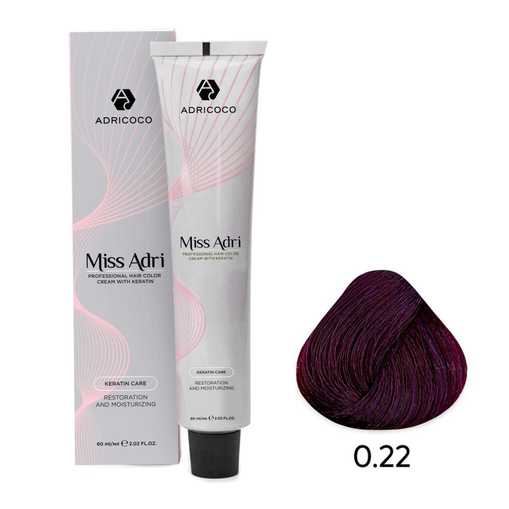 ADRICOCO, К/краска д/волос Miss Adri с кератином, 0.22 Фиолетовый 60 мл, арт 8715211