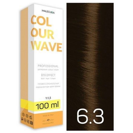 Malecula, Крем-краска 6.3 Dark Golden Blond/Темный золотой блондин, 100мл