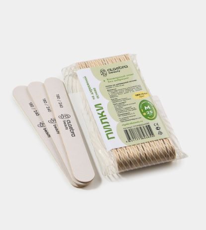 Algebra, Пилки на деревянной основе, БЕЛЫЕ, размер М 180/240, 25шт