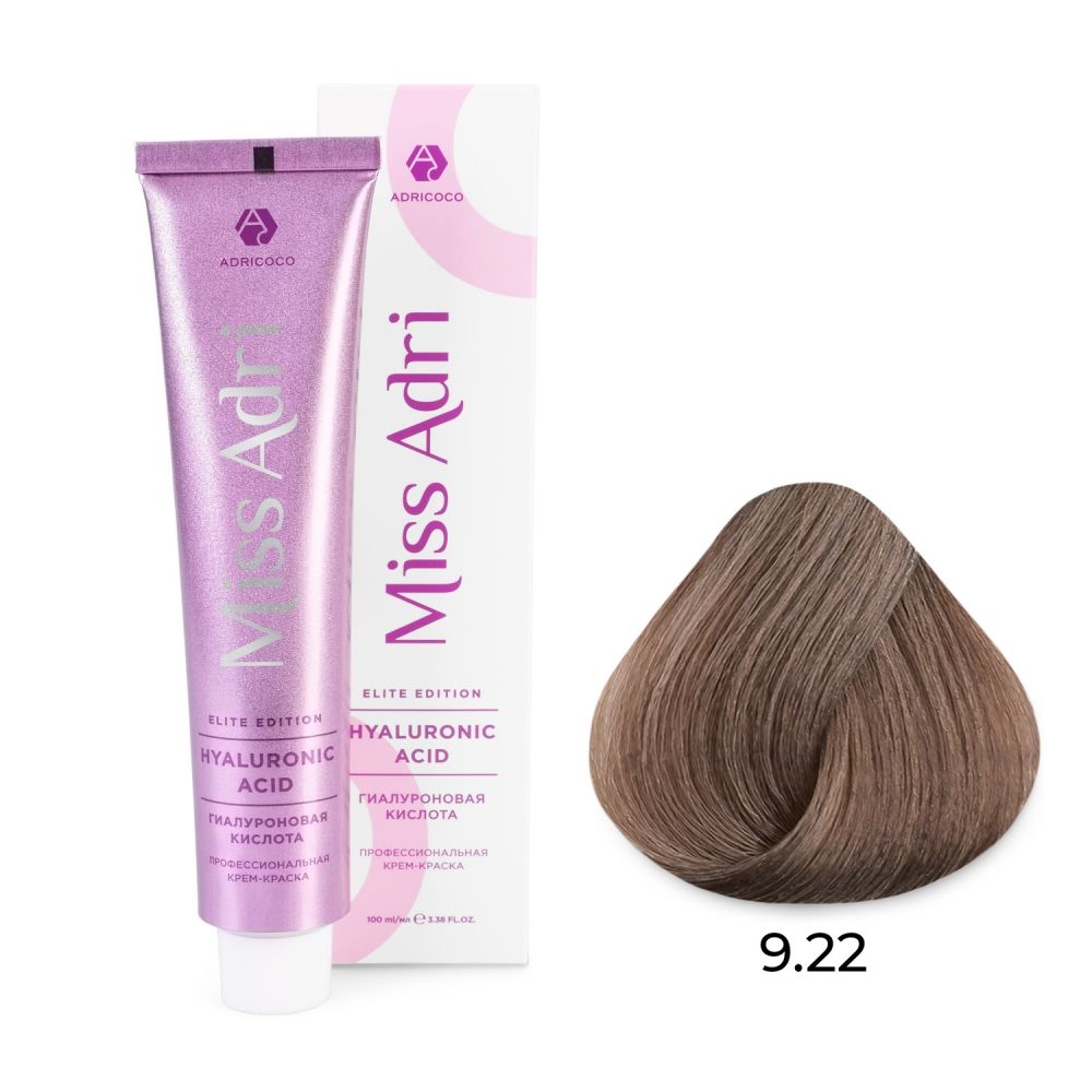 ADRICOCO, К/к д/волос Miss Adri Elite Edition, 9.22 Очень св.блонд интенс.фиол, 100 мл, арт.7673614