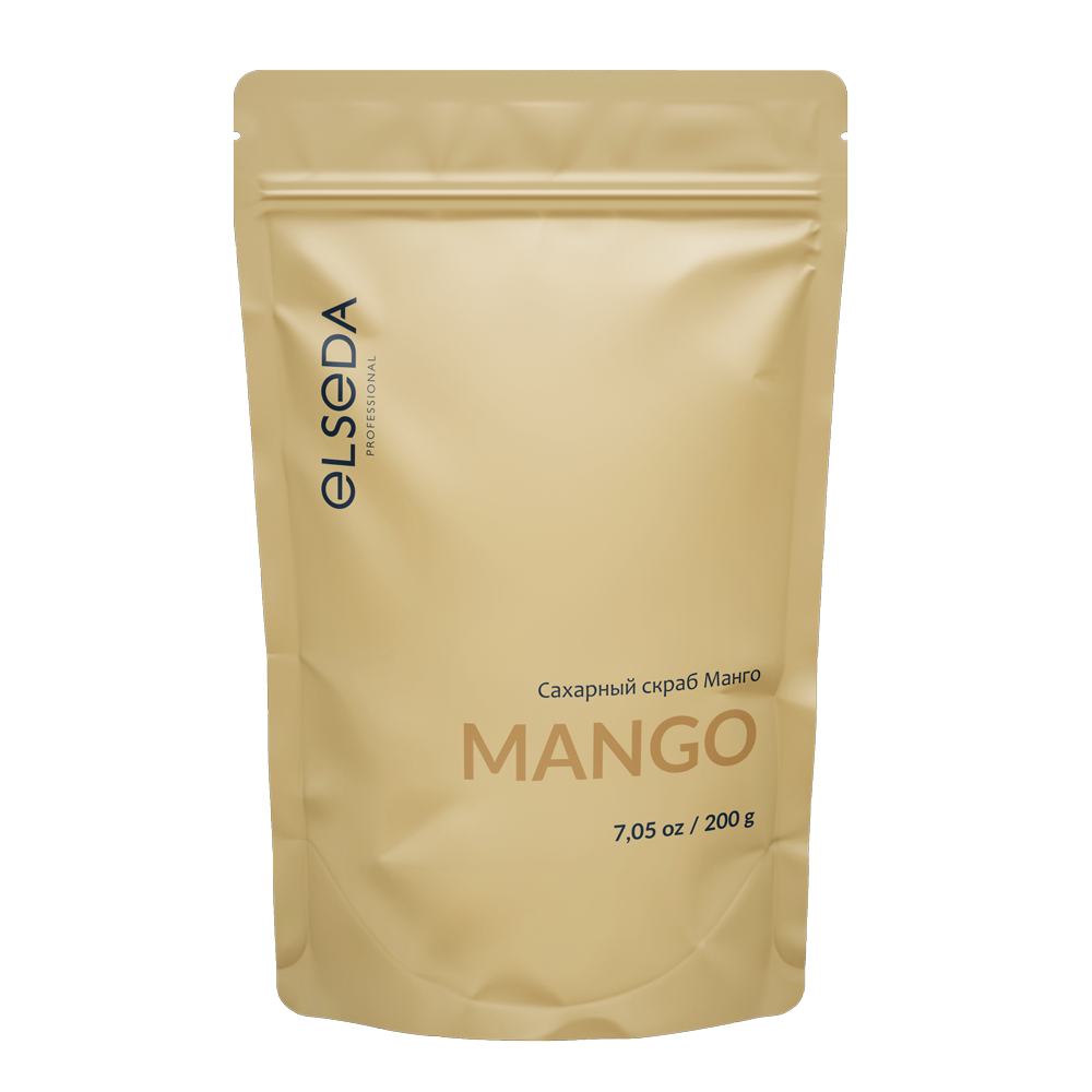 ELSEDA, Сахарный скраб д/тела МАНГО (дой-пак), 200 гр