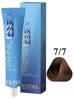 ESTEL PRINCESS ESSEX, 7/7 Крем-краска русый коричневый, 60мл