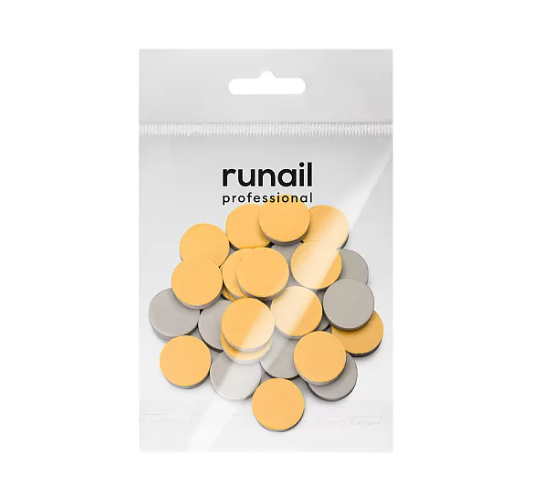 Runail, Спонж-файл для педикюрного диска, размер L(25 мм), 320грит, 25шт. №7746