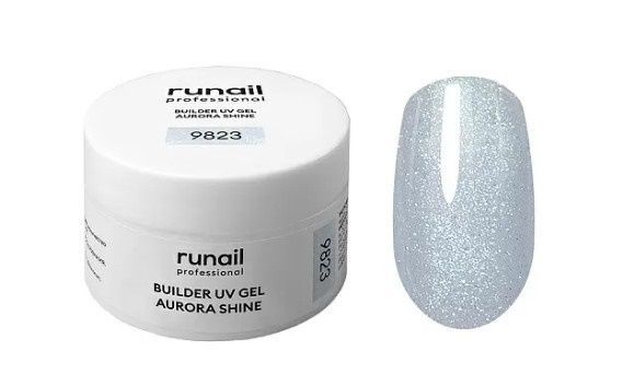 Runail, Моделирующий УФ-гель c шиммером BUILDER UV GEL AURORA SHINE, 15г №9823