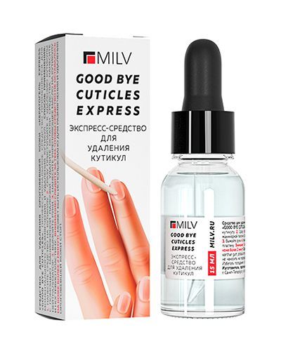 Картинка Milv, Кератогель щелочной EXPRESS "GOOD BYE CUTICLES". 15 мл Milv, Кератогель щелочной EXPRESS "GOOD BYE CUTICLES". 15 мл