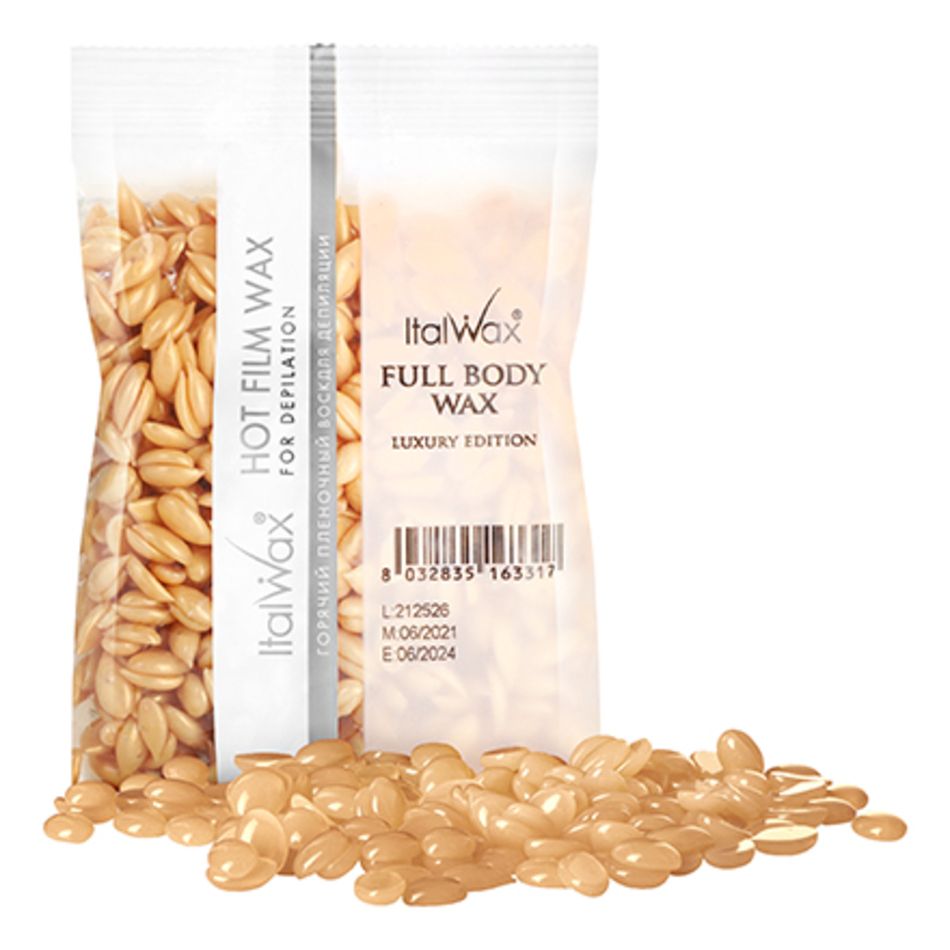 ItalWax, Воск горячий (пленочный), Full Body Wax (Клеопатра), гранулы, 100 гр (Ч/З)