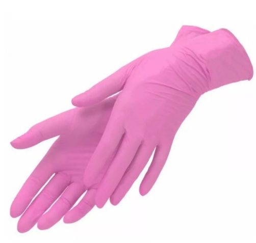 INEKTA PRO, Перчатки нитрил.неопудр. текст.на пальчиках РОЗОВЫЕ S 50пар
