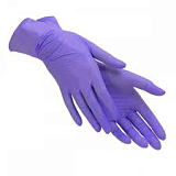 Kapous, Нитриловые перчатки неопудренные, текстур, нестер, фиолетовые, 100 шт., XS арт.2238