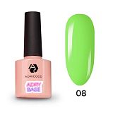 ADRICOCO, База для гель-лака Adry Base, жесткая, цветная №8 салатовый эффект, 8 мл