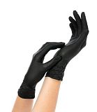 INEKTA PRO, Перчатки нитрил.неопудр. текст.на пальчиках ЧЕРНЫЕ S 50пар 