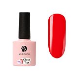 ADRICOCO, Закрепитель для гель-лака Glass Top витражный, красный,  8 мл