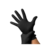Wally Plastic, Перчатки нитриловые, L, Черный, 50 пар