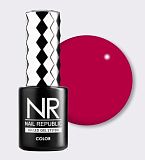 NR, 204 Perfect red гель-лак, Перламутрово-рубиновый, 10 мл