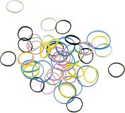 DEWAL, DBR20 Резинки для волос Beauty силикон, цветные, mix mini (50шт)