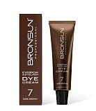 BRONSUN, КРЕМ-КРАСКА для бровей и ресниц, цвет темно-коричневый #7, 15 мл