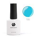 ADRICOCO, Цветной гель-лак №195 аквамарин, 8 мл