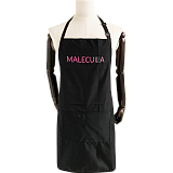 Malecula, Фартук черный логотип розовый с зеленым