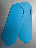 White line,Тапочки "вьетнамки" пенополиэтилен, 5 мм голубой, 20 пар/упк