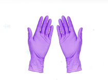 ICE BLUE, Перчатки нитриловые неопудренные, M, Фиолетовый, 50 пар