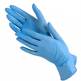 Wally Plastic, Перчатки нитриловые, M, Голубой, 50 пар