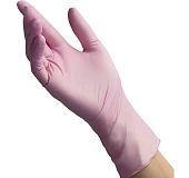 BENOVY, Перчатки нитриловые текстурированные на пальцах, XS,РОЗОВЫЕ , 50 пар (Ч/З)