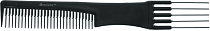 DEWAL, CO-6502 Расческа рабочая "Эконом+" для начеса, металлическая вилка, черная 19 см