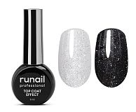 Runail, Глянцевый топ Top Сoat EFFECT SILVER SHINE, 9 мл №9911
