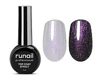 Runail, Глянцевый топ Top Сoat EFFECT PURPLE AURORA, 9 мл №9909