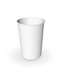 Стакан бумажный для горячего 250мл Белый D80мм, 50шт в упак