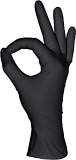 mediOk Style Black, Перчатки нитриловые неопудренные, S, Черный, 50 пар