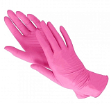 Перчатки нитровинил, M, Розовый, 50 пар