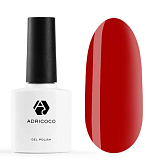 ADRICOCO, Цветной гель-лак №133 пламенно-алый, 8 мл