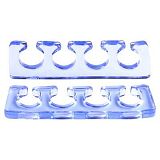 Разделитель для пальцев силиконовый, (Расширитель, прозрачно-голубой), 2 шт