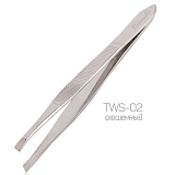 Пинцет серебро скошенный Cosmake TWS-02