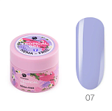 ADRICOCO, Цветной гель для наращивания Tropical Gel, жесткий, HEMA-Free, №07 шальная голубика, 15 мл