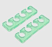 Разделитель для пальцев силиконовый, (Расширитель, прозрачно-зеленый), 2 шт