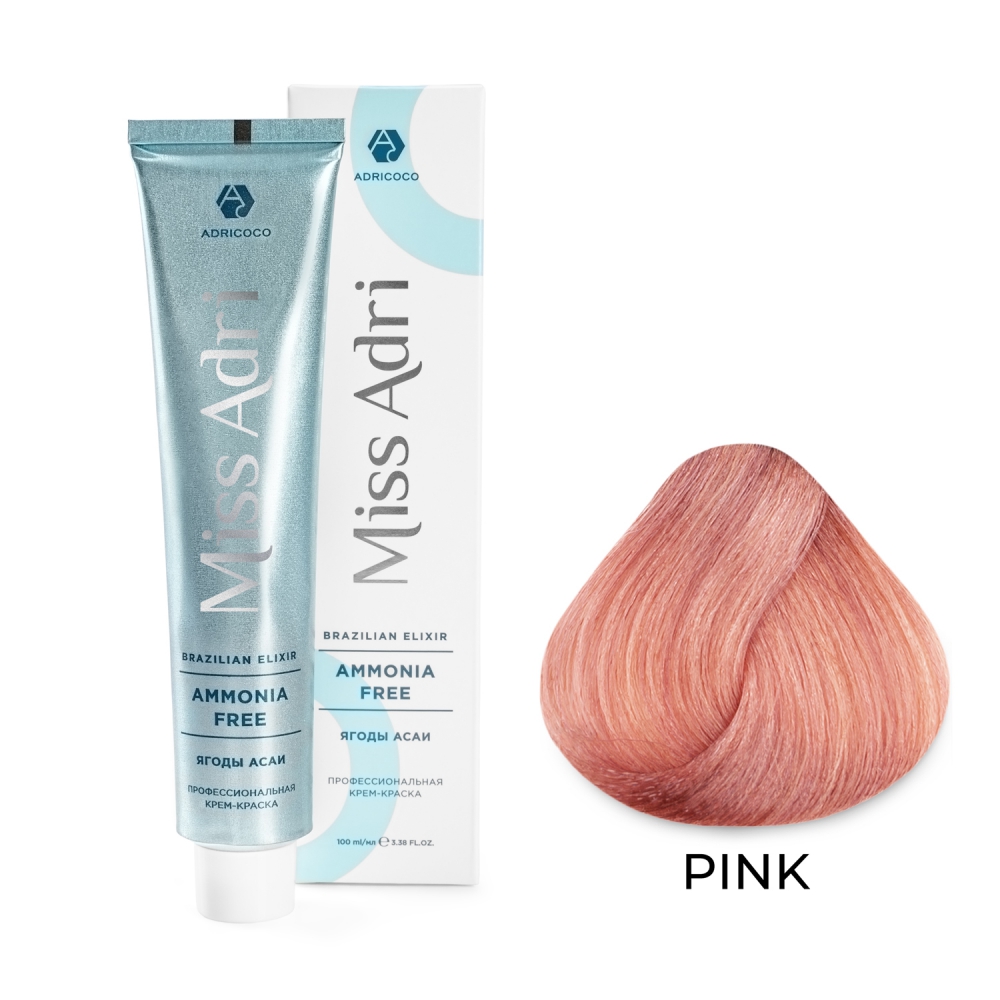 ADRICOCO, Крем-краска д/волос Miss Adri Brazilian Elixir, Pink розовый 100 мл, арт.1000917 